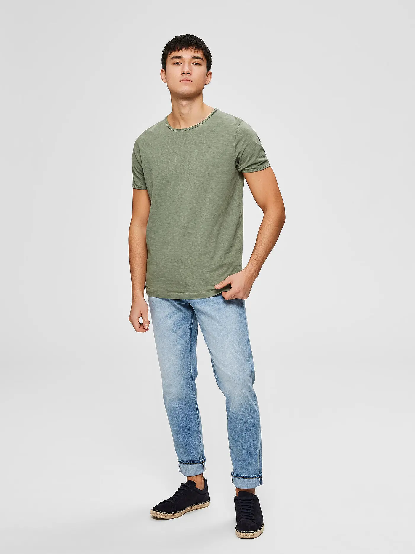SELECTED | T-Shirt Regular Fit | olive